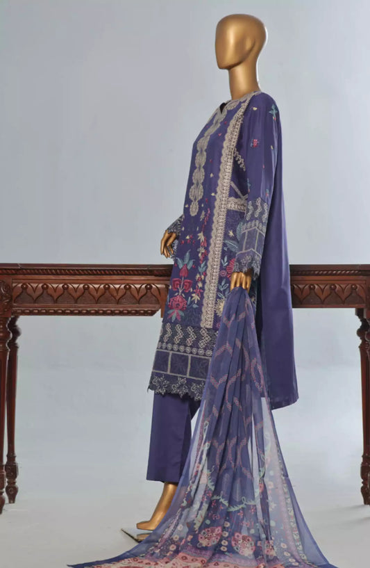 Bin Saeed Luxury RTW Cotton Embroidered Collection 2024 Vol 04 - Design 07