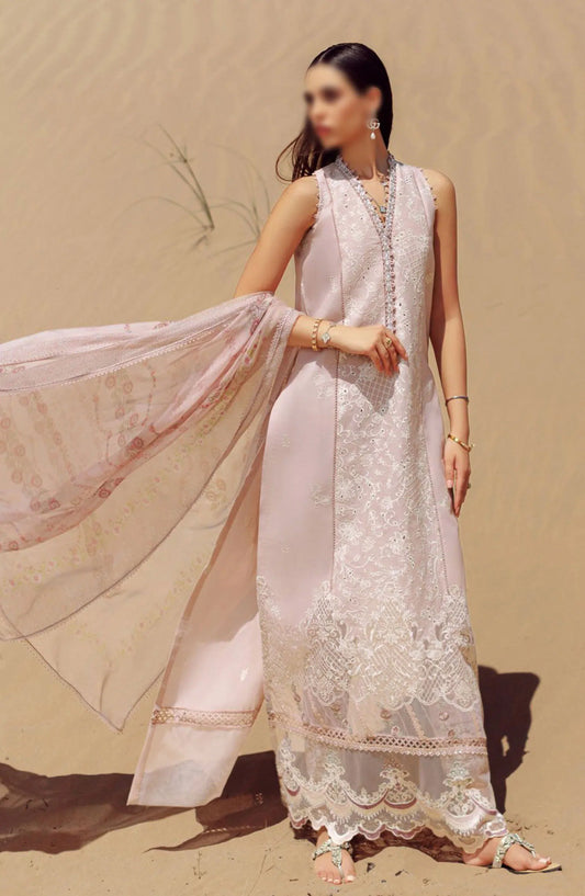 Noor Eid Handwork Laserkari Lawn By Saadia Asad - Design 07