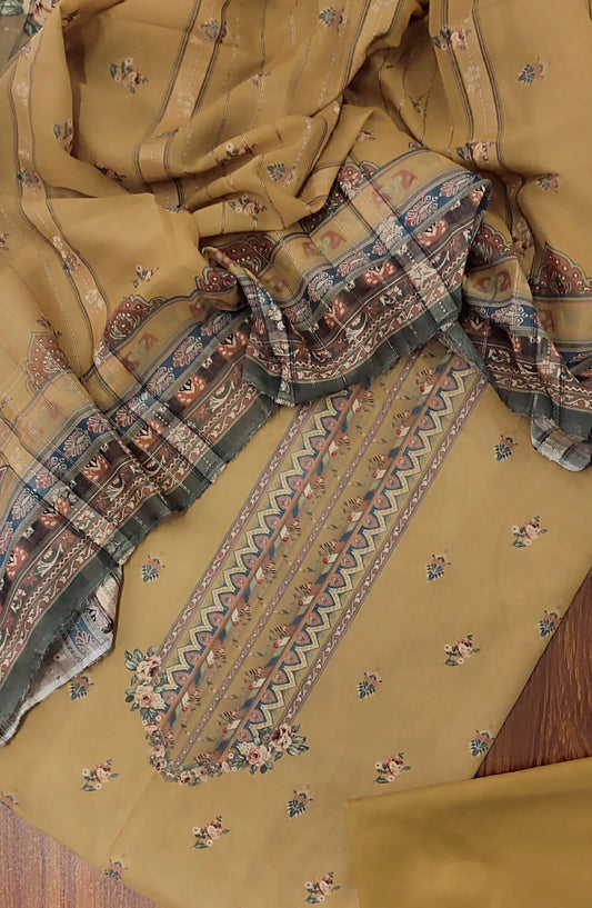 Classic Printed Lawn 3 Pcs Collection with Tilla Dupatta - Design 07