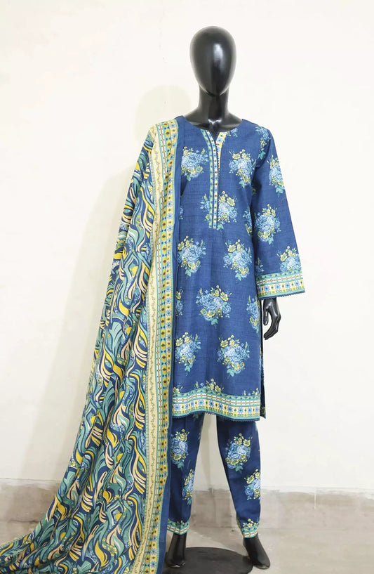 Bin Saeed Khaddar Winter Collection 2024 - Design 07