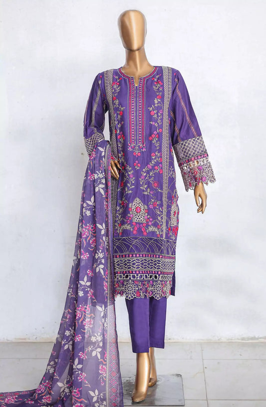 Bin Saeed Luxury Embroidered With Chiffon Dupatta Vol 03 - Design 07