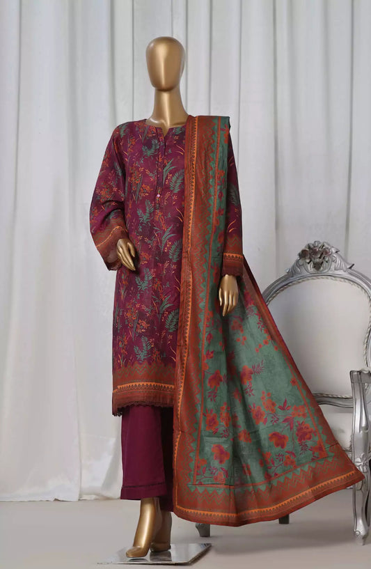 Sadabahar Khaddar Stitched Printed Collection 2024 - Design 07