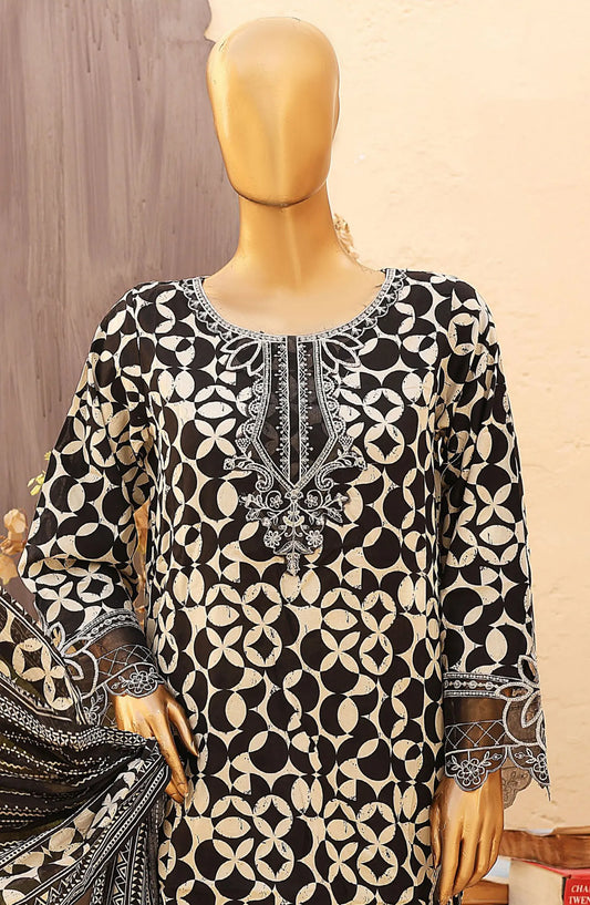 Bin Saeed Exclusive Lawnkari and Cutwork Kari Collection - Design 08