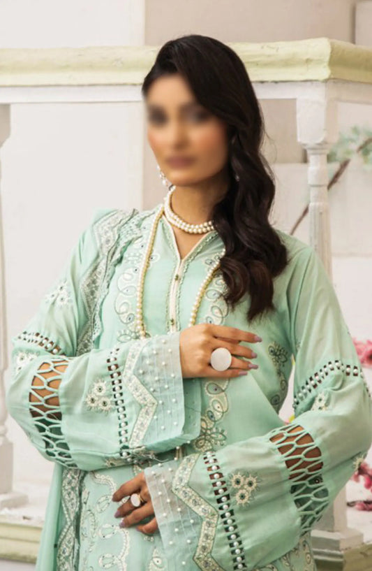 Flora Swiss Lawn Embroidered Collection By Humdum - Design 08