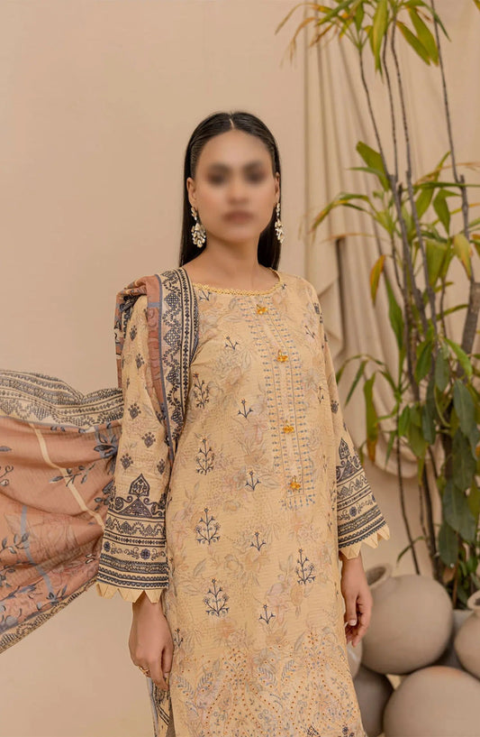 Jasmine Lawn Dora Digital Print and Embroidered Collection Vol 16 - Design 08