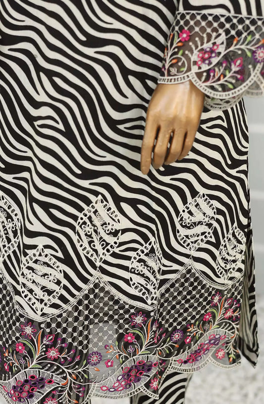 Bin Saeed Exclusive RTW Chikankari Embroidered Khaddar Collection - Design 08