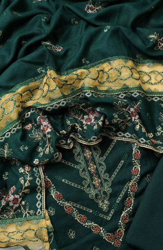 Noor Unstitch Embroidered Slub Collection - DESIGN-08