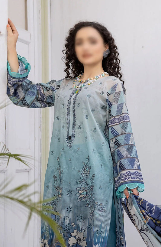 Heer Lawn Digital Print and Embroidered Vol 03 Collection - Design 08