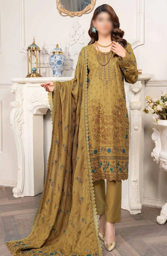 Shagun Premium Embroidered Dhanak Collection By Riaz Arts - Design 08