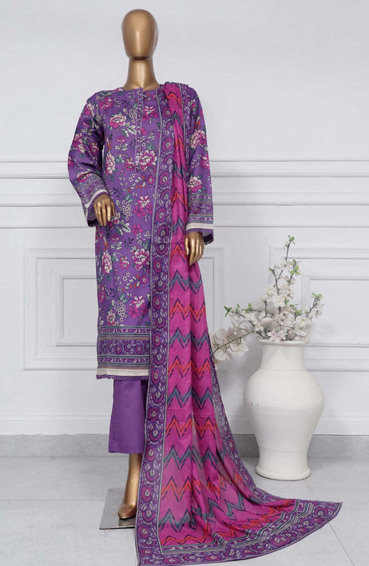 Sadabahar Printed Lawn Stitched 3 Piece - D-08 - SBD25PL - Purple - Summer Collection