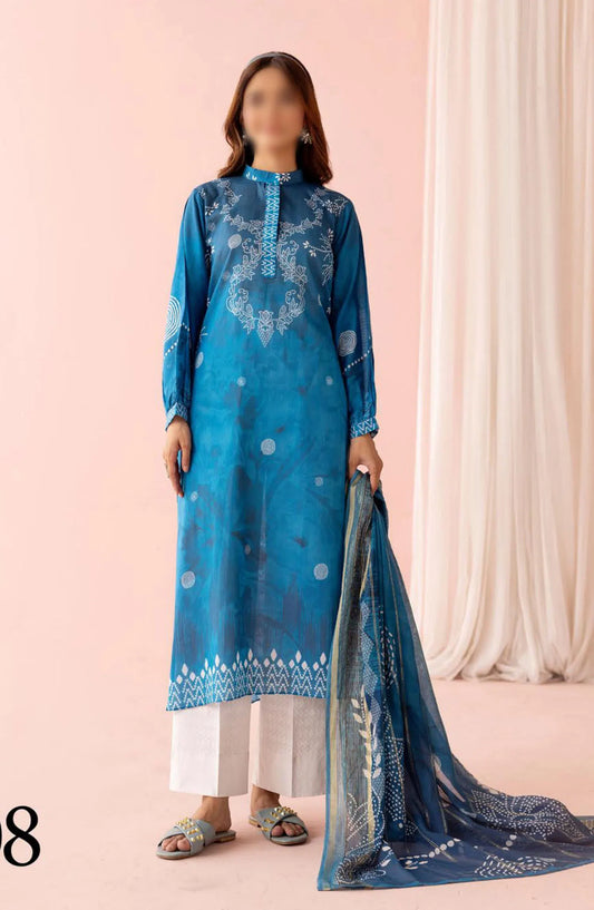 Zarkis Printed Lawn Collection By Riaz Arts - DESIGN-08