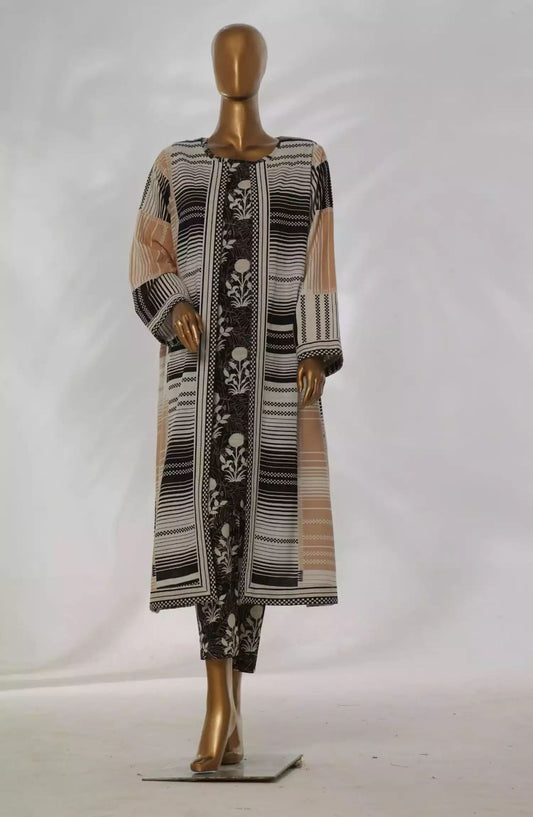 Bin Saeed Khaddar Printed Fusion Collection - Design 08