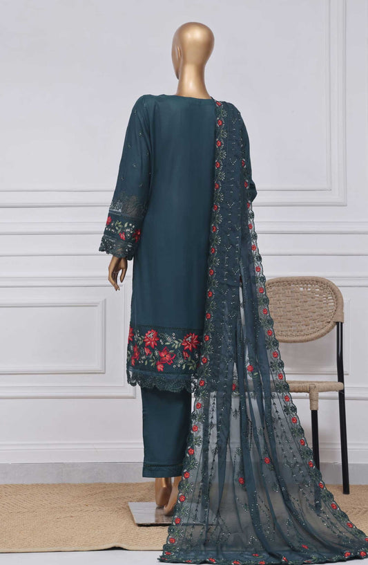 Sadabahar Embroidered Rod cotton Stitched 3 Piece - D-08 - SDB25LP - Teal - Festive Collection