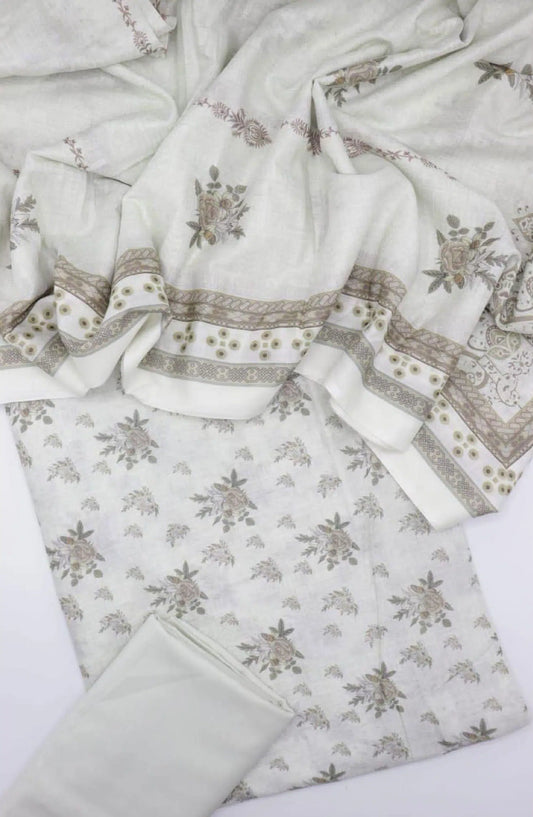 Pastels Vol-2 Mother's Printed Lawn Collection 2024 By Amna Khadija - Design 08