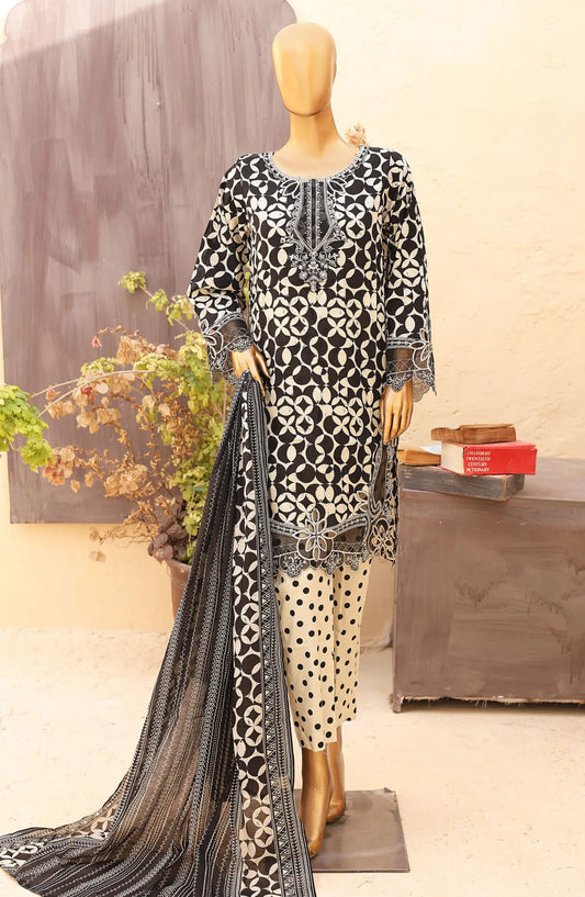 Bin Saeed Exclusive Lawnkari and Cutwork Kari Collection - Design 08