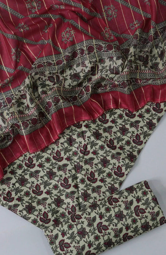 Bin Saeed Unstitch Printed Cotton Collection VOL 02 - Design 09