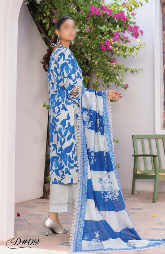 Rang E Noor Digital Printed Dobby Lawn Collection - Design-09