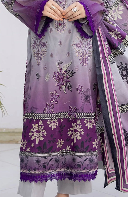 Heer Lawn Digital Print and Embroidered Vol 03 Collection - Design 09
