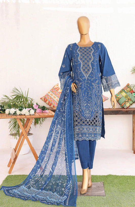 Bin Saeed Luxury Embroidered With Chiffon Dupatta Vol-2 - Design 09