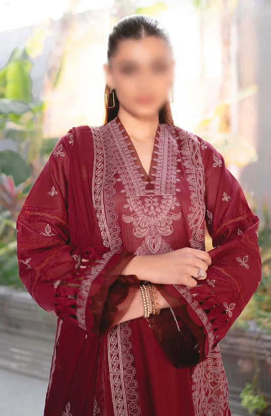 Meraki Embroidered Lawn Collection 2024 By Humdum - Design 09