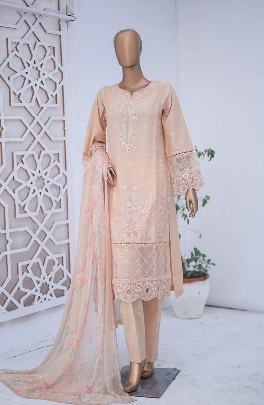 Bin Saeed Luxury Embroidered With Chiffon Dupatta - Design 09