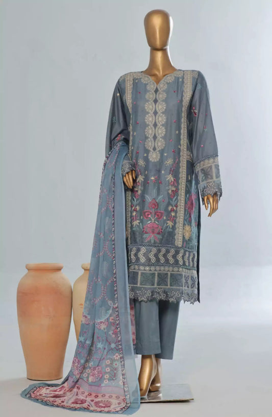 Bin Saeed Luxury RTW Cotton Embroidered Collection 2024 Vol 04 - Design 09