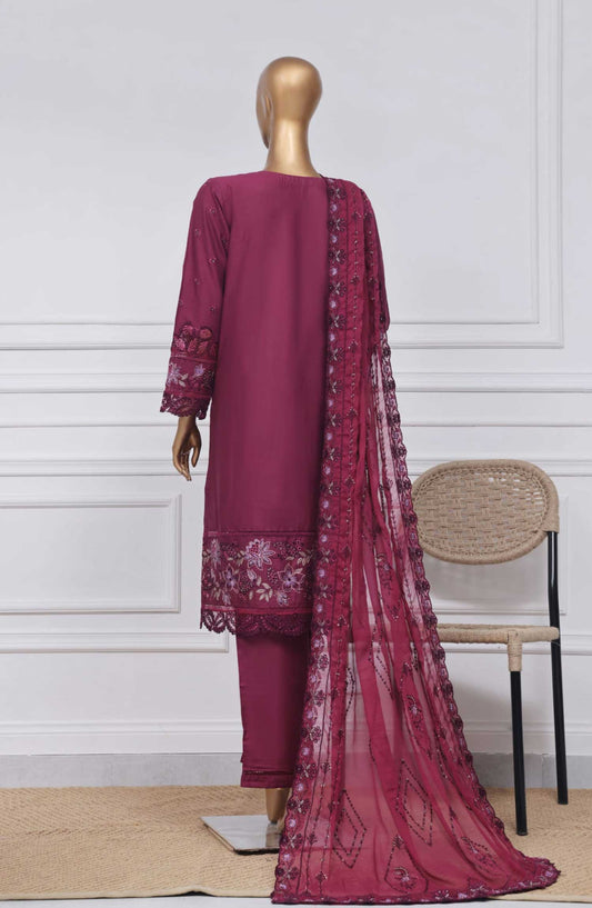 Sadabahar Embroidered Rod cotton Stitched 3 Piece - D-09 - SDB25LP - Purple - Festive Collection