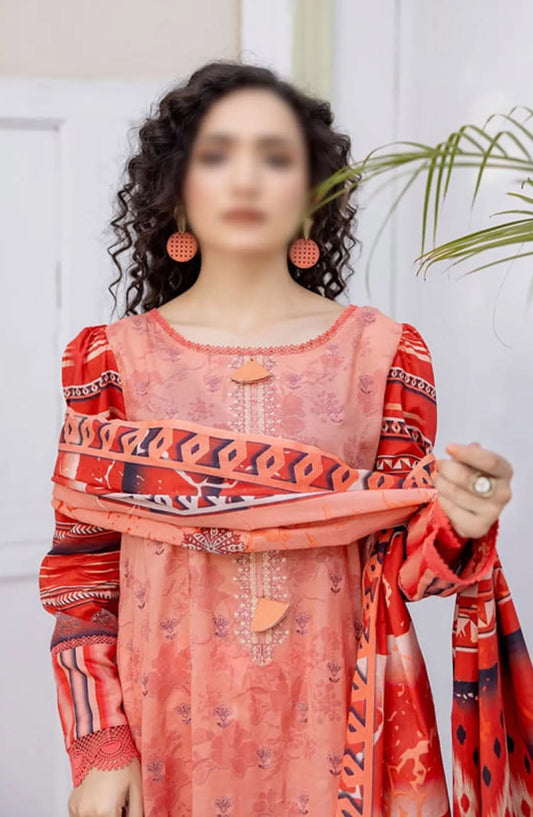 Heer Lawn Digital Print and Embroidered Vol 03 Collection - Design 10