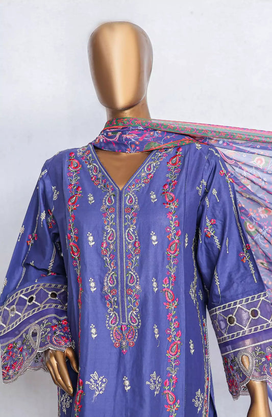 Bin Saeed Luxury Embroidered With Chiffon Dupatta Vol 03 - Design 10