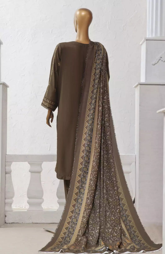 Bin Saeed Exclusive Slub Embroidered Khaddar with Shawl Collection Vol 02 - Design 10
