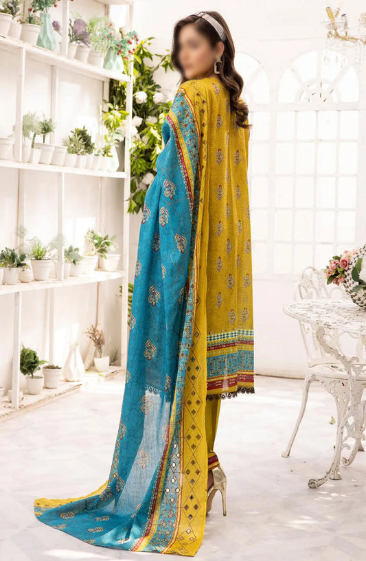 Sarah Digital Premium Embroidered Slub Lawn Collection 2024 - Design 10