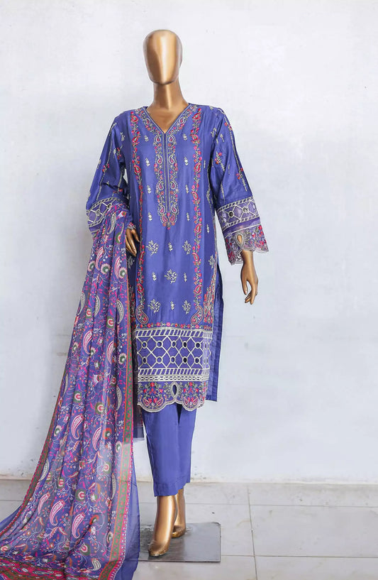 Bin Saeed Luxury Embroidered With Chiffon Dupatta Vol 03 - Design 10