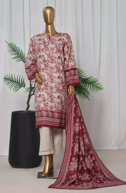 Sadabahar Khaddar Stitched Printed Collection 2024 - Design 10