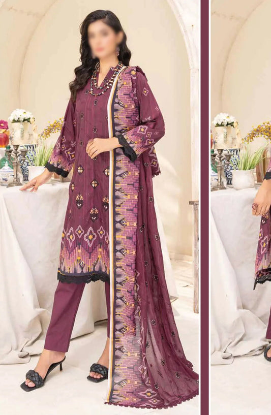 10Andaaz Digital Printed and Embroidered Collection By Riaz Arts Chp 02 - DESIGN-10