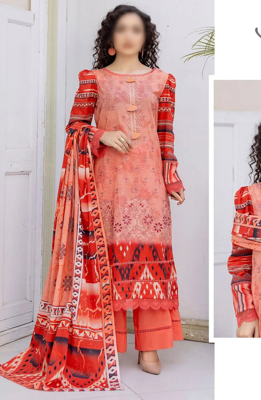 Heer Lawn Digital Print and Embroidered Vol 03 Collection - Design 10