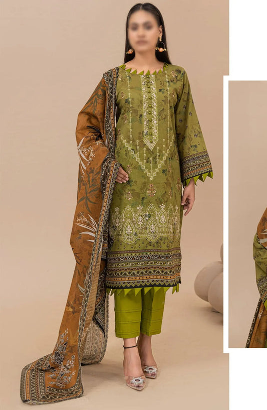 Jasmine Lawn Dora Digital Print and Embroidered Collection Vol 16 - Design 10