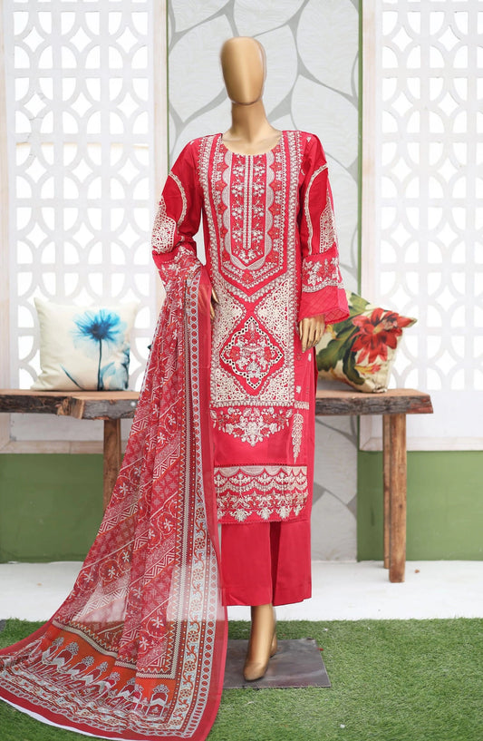 Bin Saeed Luxury Embroidered With Chiffon Dupatta - Design 10