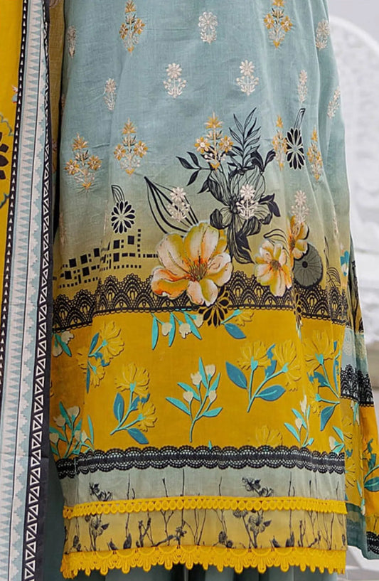 Heer Lawn Digital Print and Embroidered Vol 03 Collection - Design 11