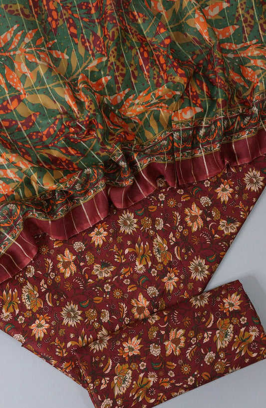 Bin Saeed Unstitch Printed Cotton Collection VOL 02 - Design 11