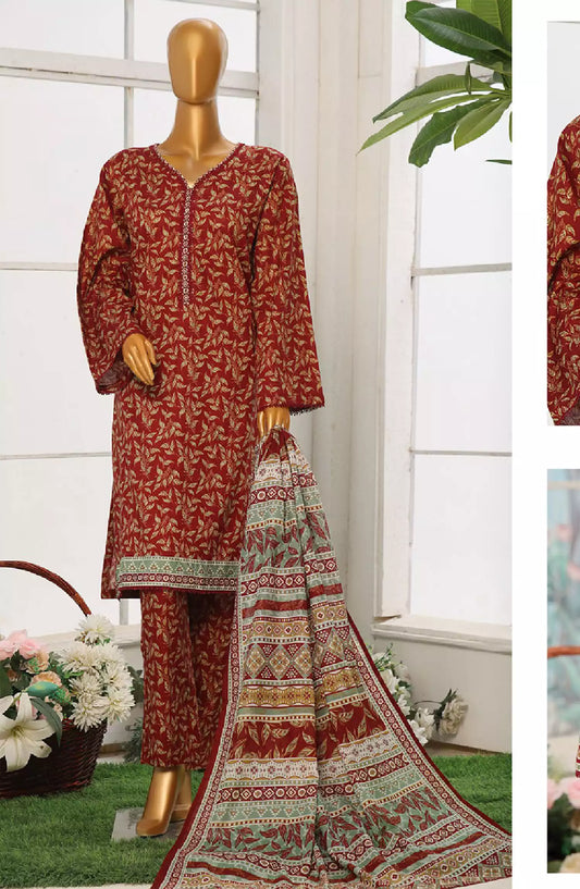 Bin Saeed Exclusive Printed Stitched Cotton Collection - Design 11