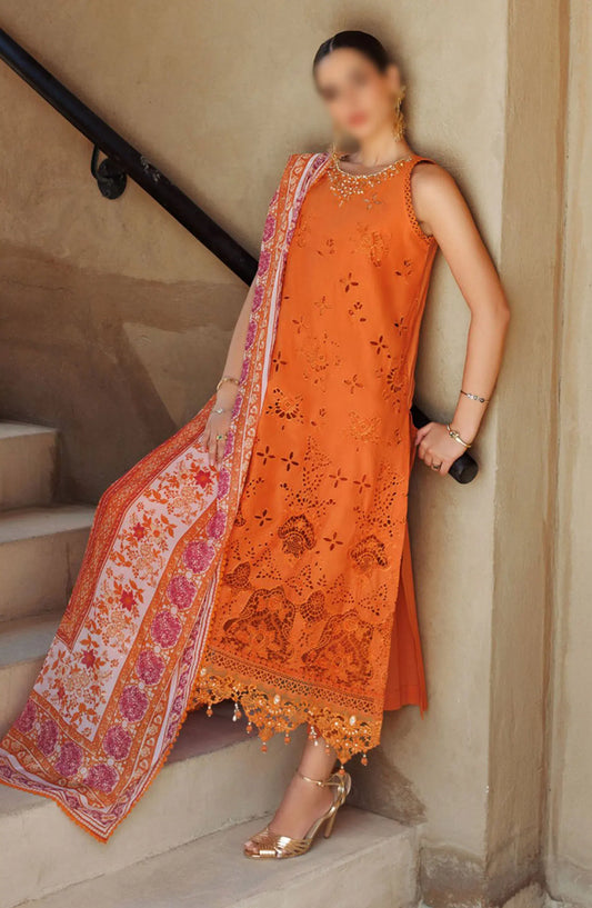 Noor Eid Handwork Laserkari Lawn By Saadia Asad - Design 11