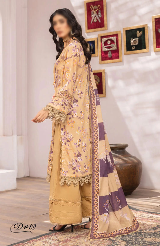 Rang E Noor Digital Printed Dobby Lawn Collection - Design-12