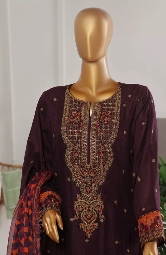 Bin Saeed Embroidered Frocks Jacquard Festive Collection Vol 01 - DESIGN-12