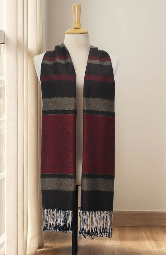 Stoluxe Premium Jacquard Cotton Staple Stole Vol 09 - Design 12