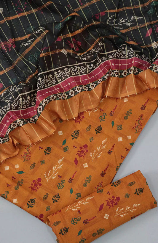 Bin Saeed Unstitch Printed Cotton Collection VOL 02 - Design 13