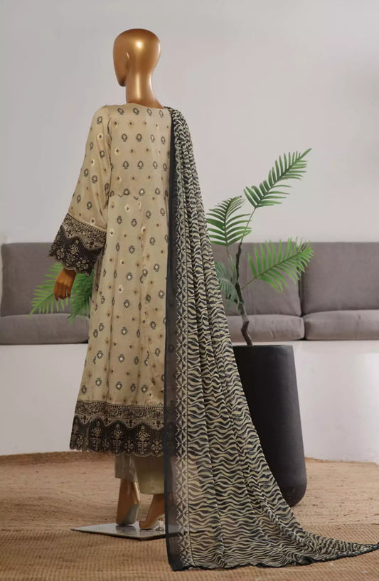 Bin Saeed Embroidered Frocks Jacquard Festive Collection Vol 01 - DESIGN-13