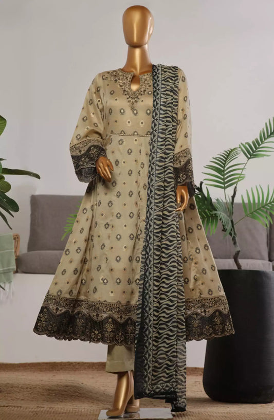 Bin Saeed Embroidered Frocks Jacquard Festive Collection Vol 01 - DESIGN-13