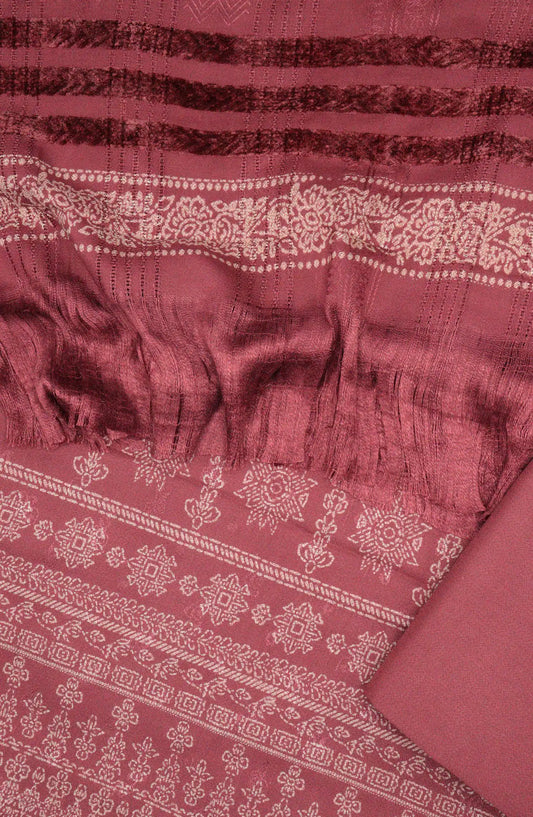 Mahrukh Premium Leather Peach Winter Collection - Design 14