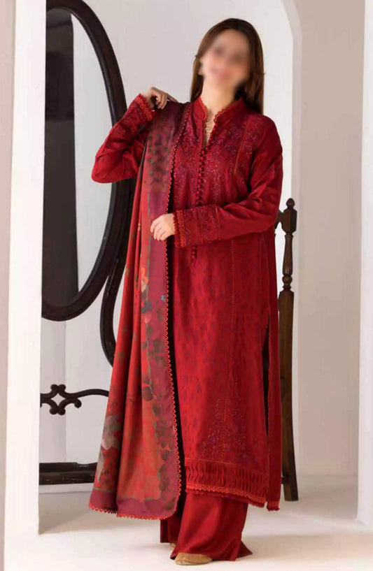 Sobia Nazir Winter Shawl Unstitched Collection 2024 - Design 01 A