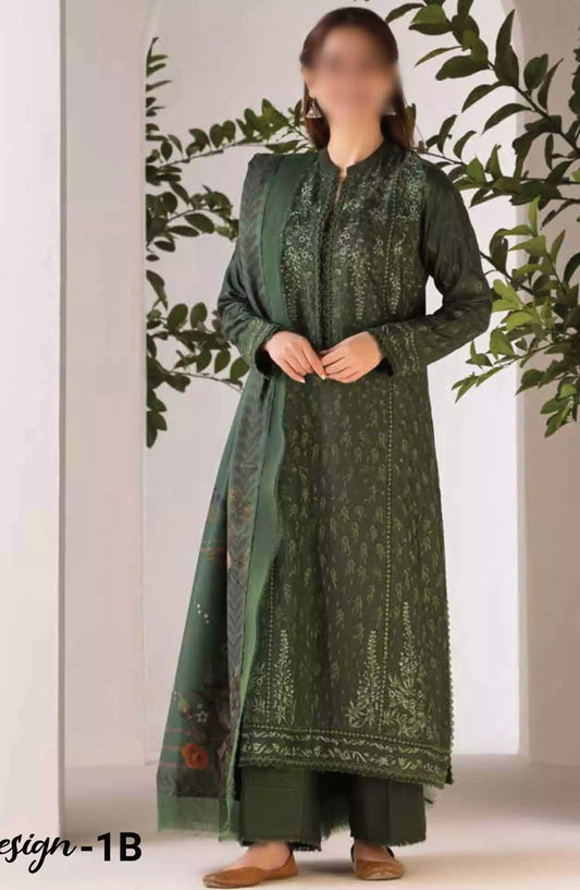 Sobia Nazir Winter Shawl Unstitched Collection 2024 - Design 01 B